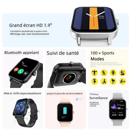 Reloj inteligente COLMI P81 ultra de 1,9 pulgadas deportivo para hombres y mujeres