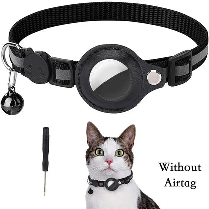 Collar antipérdida para gatos con rastreador GPS Airtag.