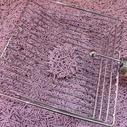 Arena de tofu de alta absorcion con un calido olor a lavanda
