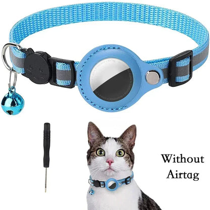 Collar antipérdida para gatos con rastreador GPS Airtag.