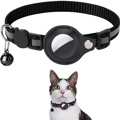 Collar antipérdida para gatos con rastreador GPS Airtag.