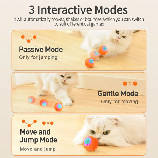 Juguete para gatos, pelota inteligente que rebota automaticamente