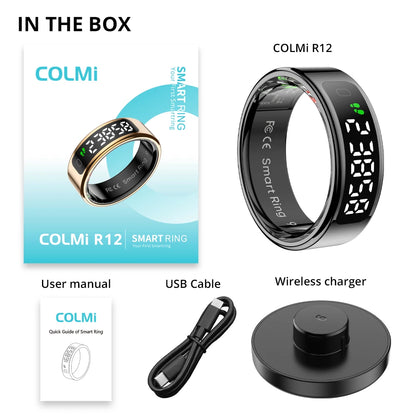 Anillo inteligente COLMI R12 2025 con pantalla táctil resistente al agua