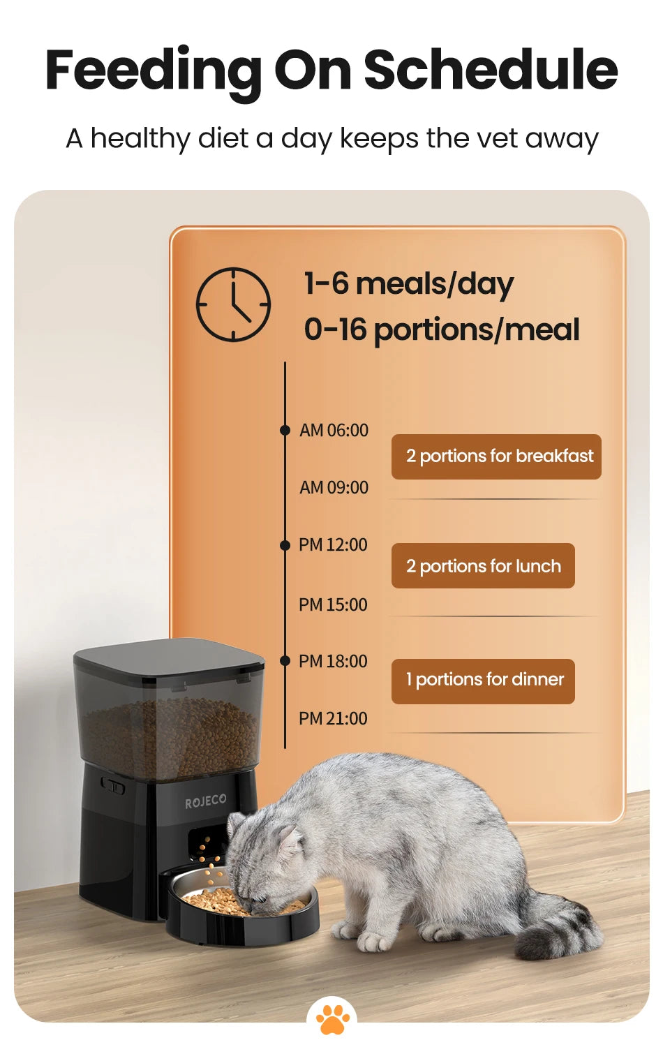 Comedor automatico para perros y gatos control inteligente
