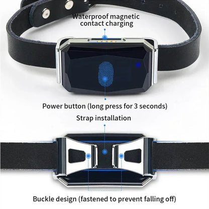 Collar para mascotas con rastreador GPS, impermeable, antipérdida, para perros y gatos, con seguimiento de huellas y localizador