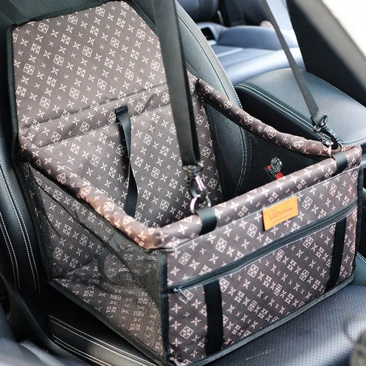 asiento de viaje para perros con funda plegable impermiable.