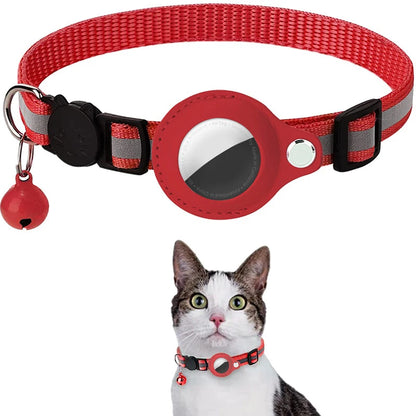 Collar antipérdida para gatos con rastreador GPS Airtag.