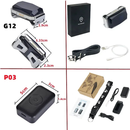 Collar para mascotas con rastreador GPS, impermeable, antipérdida, para perros y gatos, con seguimiento de huellas y localizador