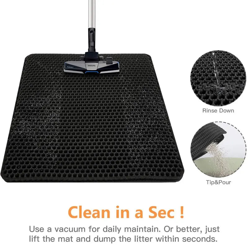Alfombrilla impermeable de doble capa para arena de gatos
