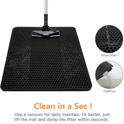 Alfombrilla impermeable de doble capa para arena de gatos