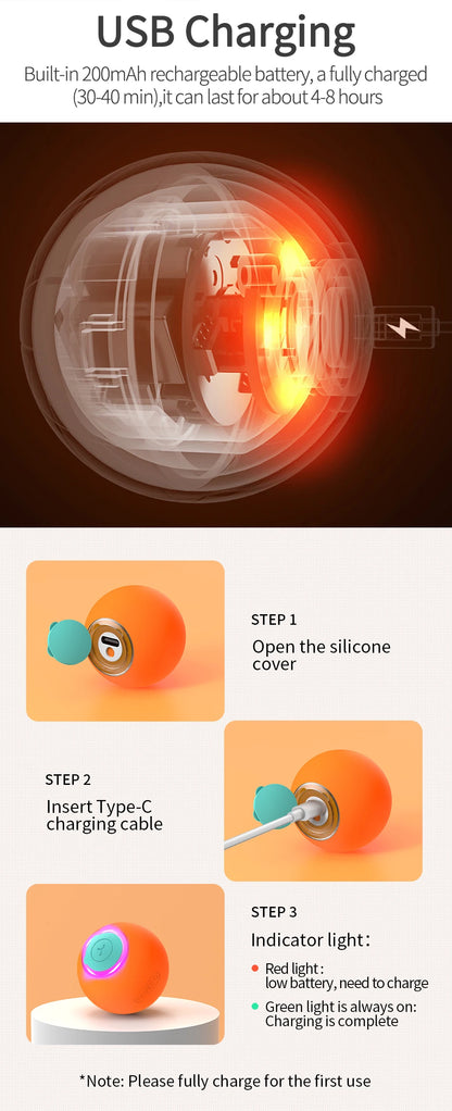Juguete para gatos, pelota inteligente que rebota automaticamente