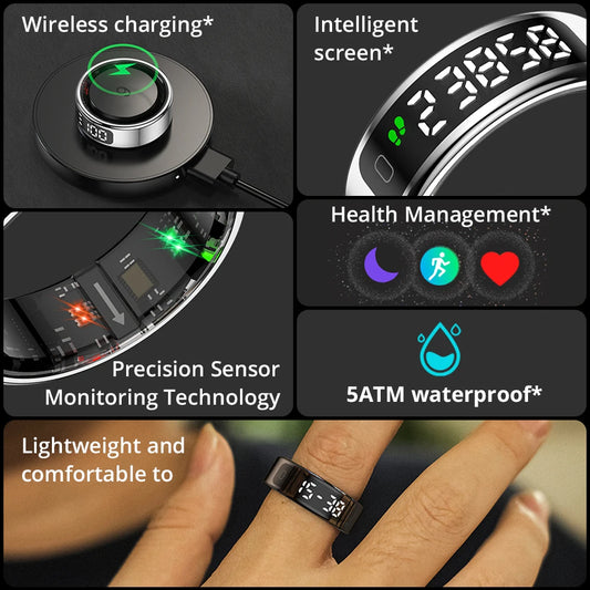 Anillo inteligente COLMI R12 2025 con pantalla táctil resistente al agua