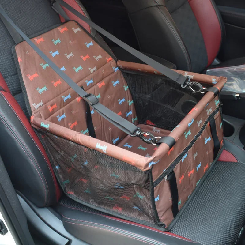 asiento de viaje para perros con funda plegable impermiable.