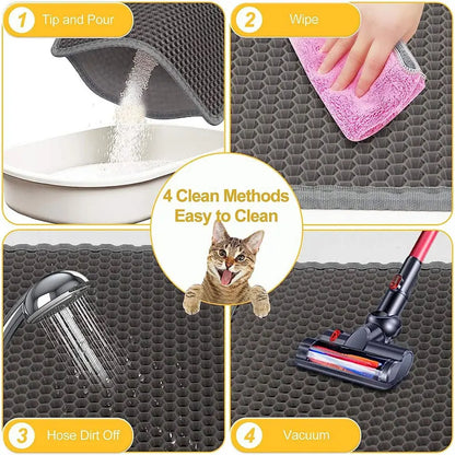 Alfombrilla impermeable de doble capa para arena de gatos