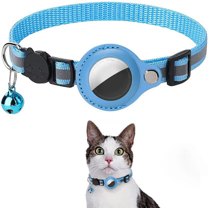 Collar antipérdida para gatos con rastreador GPS Airtag.